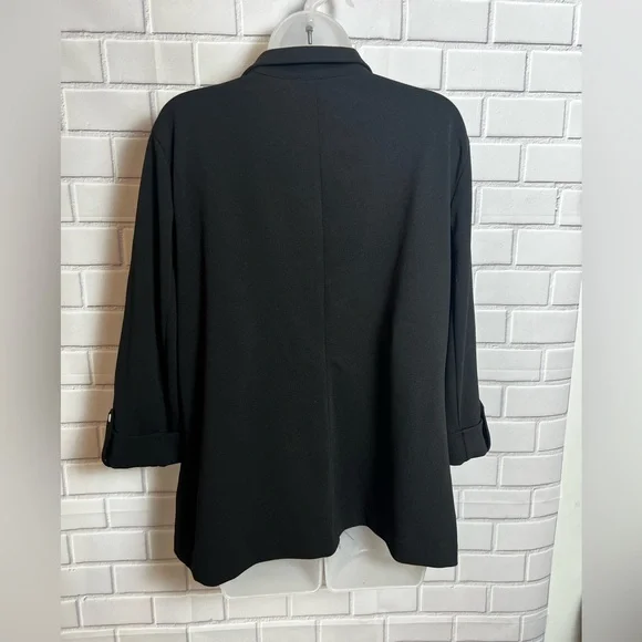 LOVE SCARLETT women black 3/4 sleeves blazer/size XL - Picture 6 of 8